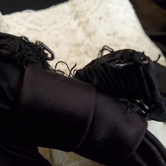 Vtg 50s 60s Fit Flare Dress Parklane Cupcake Lace/tulle V Back Midi S/4 - Picture 9 of 11